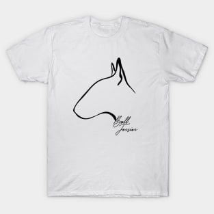 Proud English Bull Terrier profile dog lover gift T-Shirt